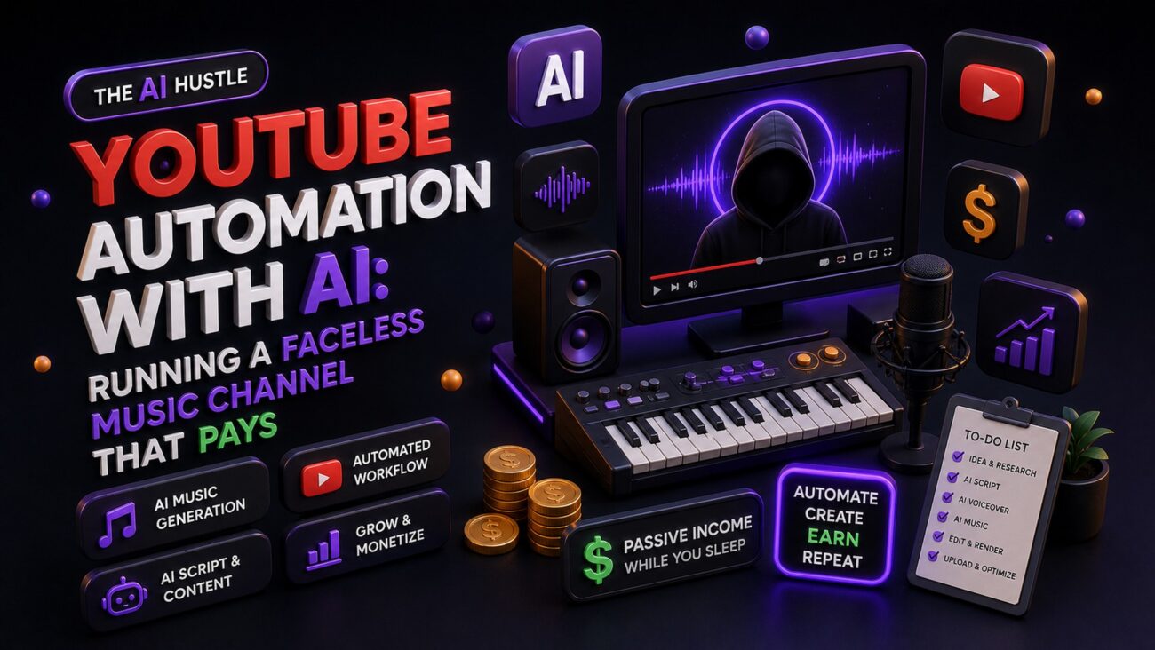 YouTube Automation with AI: Running a Faceless Music Channel that Pays
